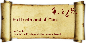 Hellenbrand Ábel névjegykártya