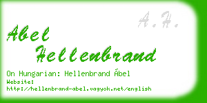 abel hellenbrand business card