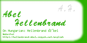 abel hellenbrand business card